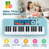 Teclado de piano para niños de 37 teclas con micrófono para niños de 3+ años
