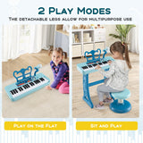 Teclado de piano para niños de 37 teclas con micrófono para niños de 3+ años