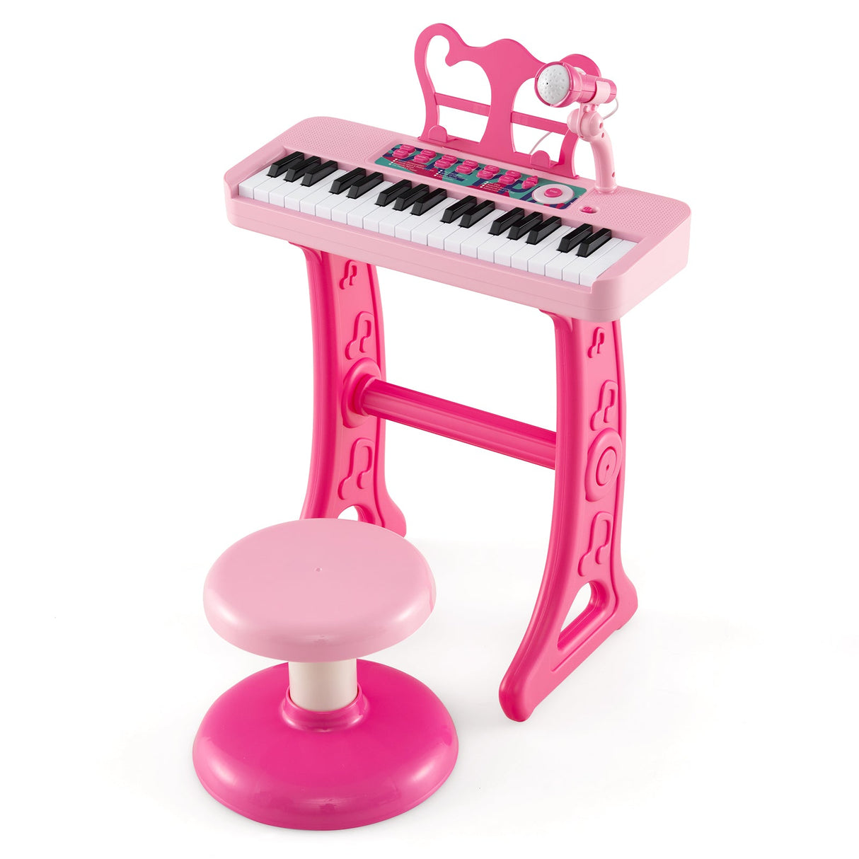 Teclado de piano para niños de 37 teclas con micrófono para niños de 3+ años