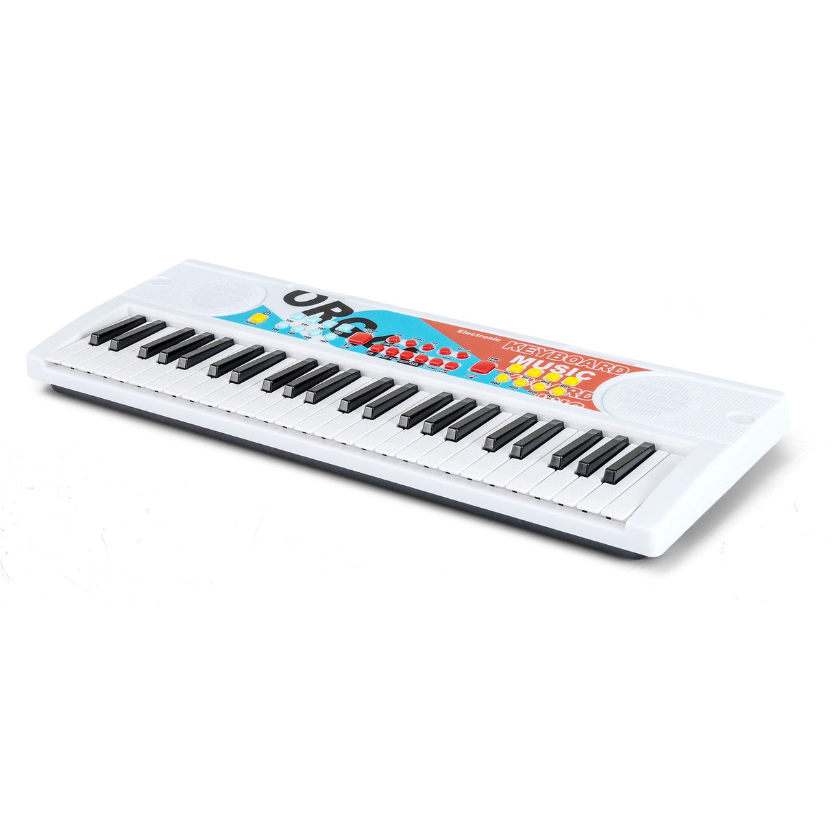 Teclado de piano para niños de 49 teclas, piano de teclado eléctrico portátil con 8 ritmos y 8 tonos