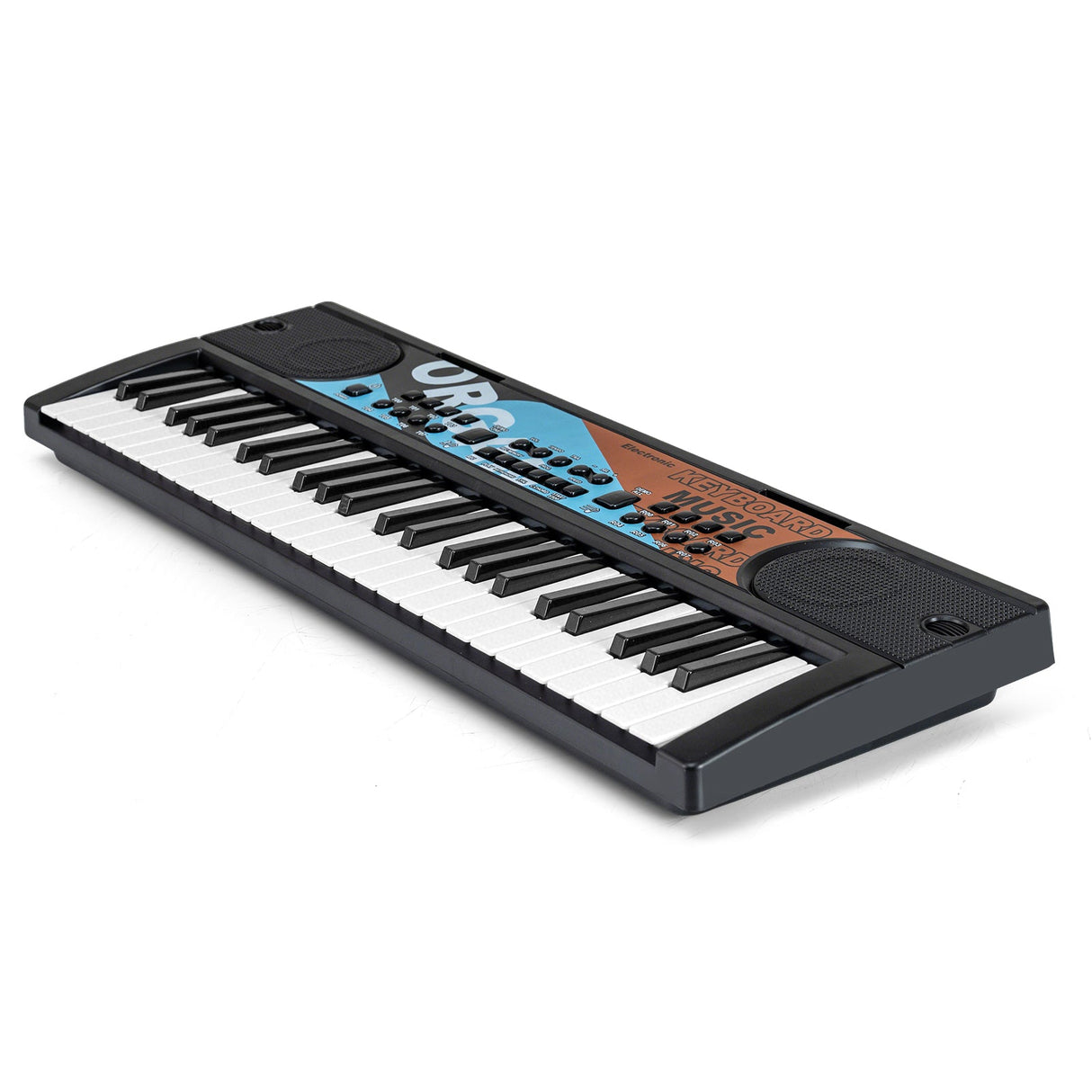 Teclado de piano para niños de 49 teclas, piano de teclado eléctrico portátil con 8 ritmos y 8 tonos