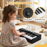 Teclado de piano para niños de 30 teclas, piano digital con atril para principiantes de 3+ años