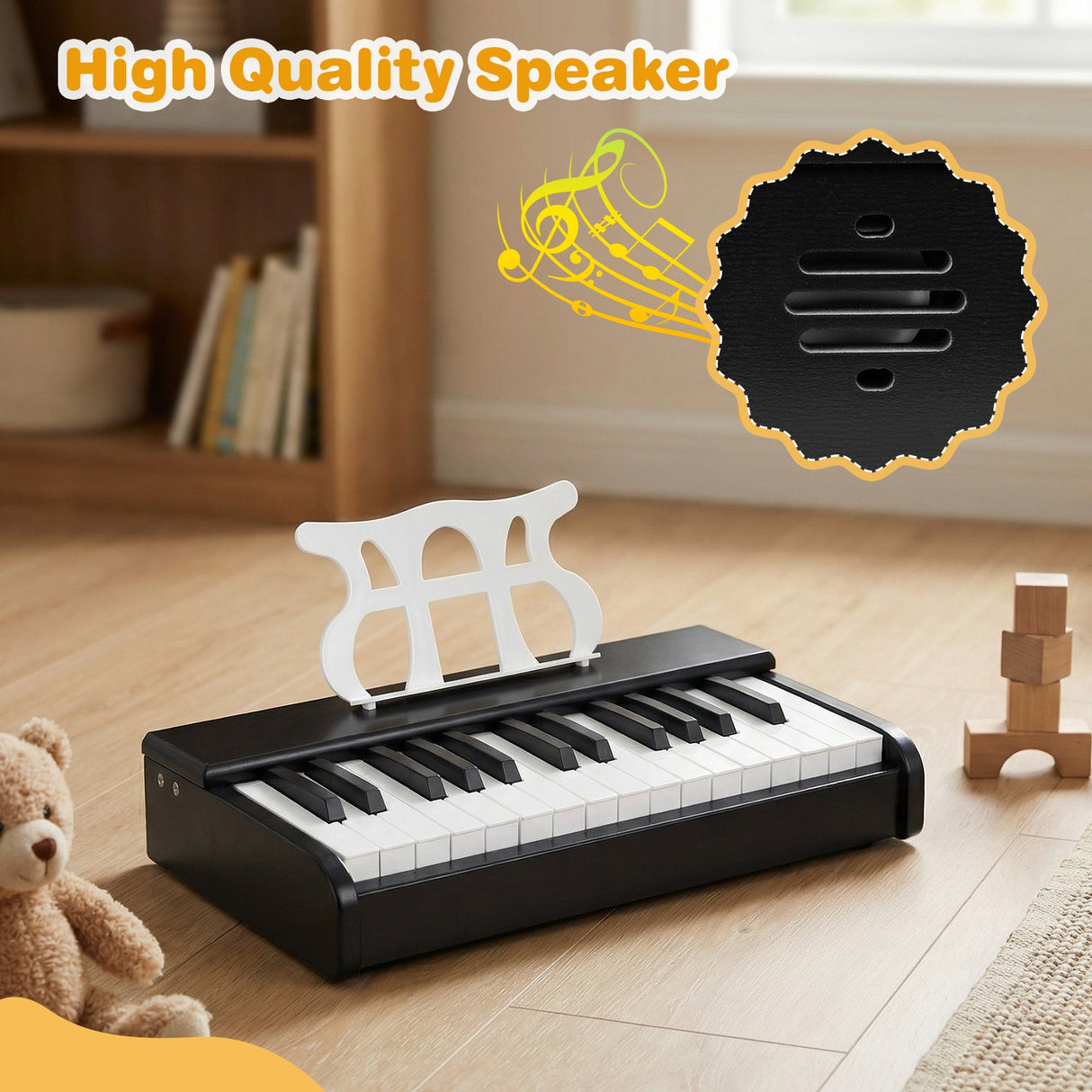 Teclado de piano para niños de 30 teclas, piano digital con atril para principiantes de 3+ años