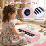 Teclado de piano para niños de 30 teclas, piano digital con atril para principiantes de 3+ años