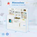 Cocina de juguete para niños con estufas y grifo para niñas y niños de 3 a 6 años