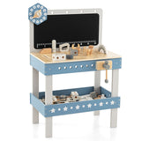 Set de banco de herramientas de juguete para niños con 61 herramientas y piezas - Azul