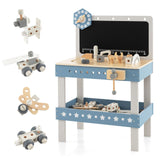 Set de banco de herramientas de juguete para niños con 61 herramientas y piezas - Azul