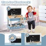 Set de banco de herramientas de juguete para niños con 61 herramientas y piezas - Azul