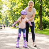 Patines para niños 4 tallas ajustables con ruedas luminosas para niños pequeños de 5 a 7 años (S)