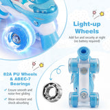 Patines para niños 4 tallas ajustables con ruedas luminosas para niños pequeños de 5 a 7 años (S)