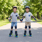 Patines de ruedas para niños y niñas, ajustables a 4 tallas, con ruedas luminosas