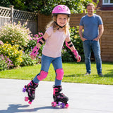 Patines de ruedas para niños y niñas, ajustables a 4 tallas, con ruedas luminosas