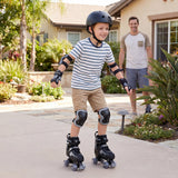 Patines de ruedas para niños y niñas, 4 tamaños ajustables, patines con ruedas iluminadas para exteriores