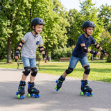 Patines de ruedas para niños y niñas, 4 tamaños ajustables, patines con ruedas iluminadas para exteriores