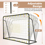 2-in-1 Kids Soccer Rebounder and Soccer Goal with Adjustable Height