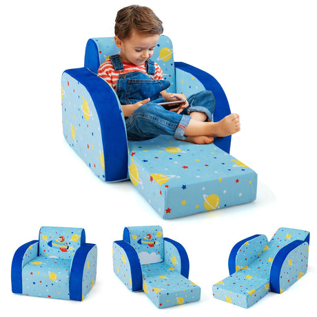 Sofá convertible 3 en 1 para niños, plegable para siestas, juegos y dormir