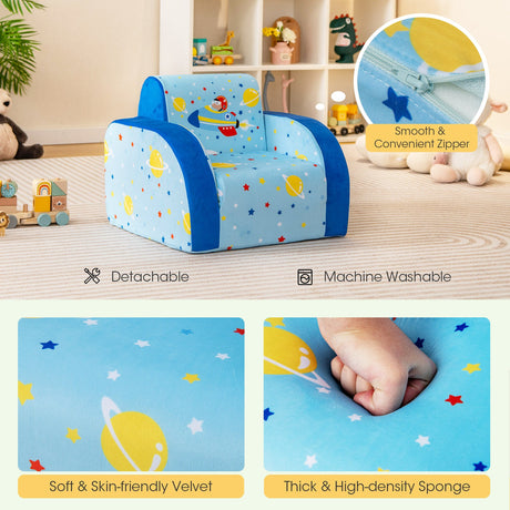 Sofá convertible 3 en 1 para niños, plegable para siestas, juegos y dormir