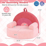 Sofá infantil, sofá de espuma para niños pequeños con suave funda de tela polar