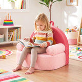 Sofá infantil, sofá de espuma para niños pequeños con suave funda de tela polar