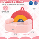 Sofá infantil, sofá de espuma para niños pequeños con suave funda de tela polar
