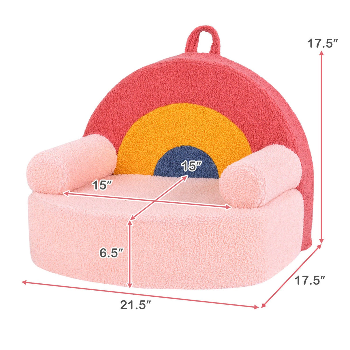 Sofá infantil, sofá de espuma para niños pequeños con suave funda de tela polar