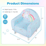 Kids Sofa with Breathable Spandex Fabric and High-density Sponge Filling for Boys and Girls