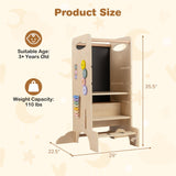 Torre de Aprendizaje para Niños con Pizarra Desmontable y Juegos Montessori para Mayores de 3 Años