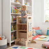 Torre de Aprendizaje para Niños con Pizarra Desmontable y Juegos Montessori para Mayores de 3 Años
