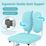 Silla de estudio ergonómica para niños con altura regulable y doble respaldo