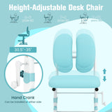 Silla de estudio ergonómica para niños con altura regulable y doble respaldo