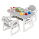 Juego de mesa y sillas para niños con bloques de construcción