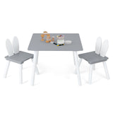 Juego de mesa y 2 sillas para niños de 3 piezas para manualidades y meriendas