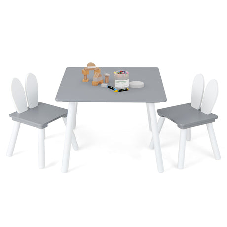 Juego de mesa y 2 sillas para niños de 3 piezas para manualidades y meriendas