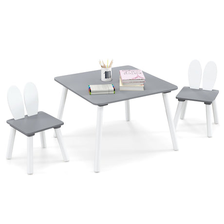 Juego de mesa y 2 sillas para niños de 3 piezas para manualidades y meriendas