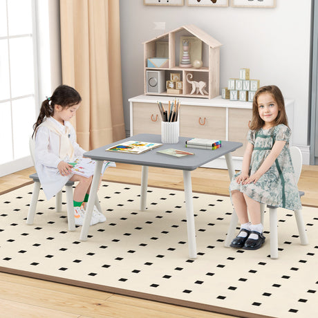 Juego de mesa y 2 sillas para niños de 3 piezas para manualidades y meriendas