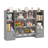 Kids Toy Storage and Bookshelf with Boxes and Open Shelves