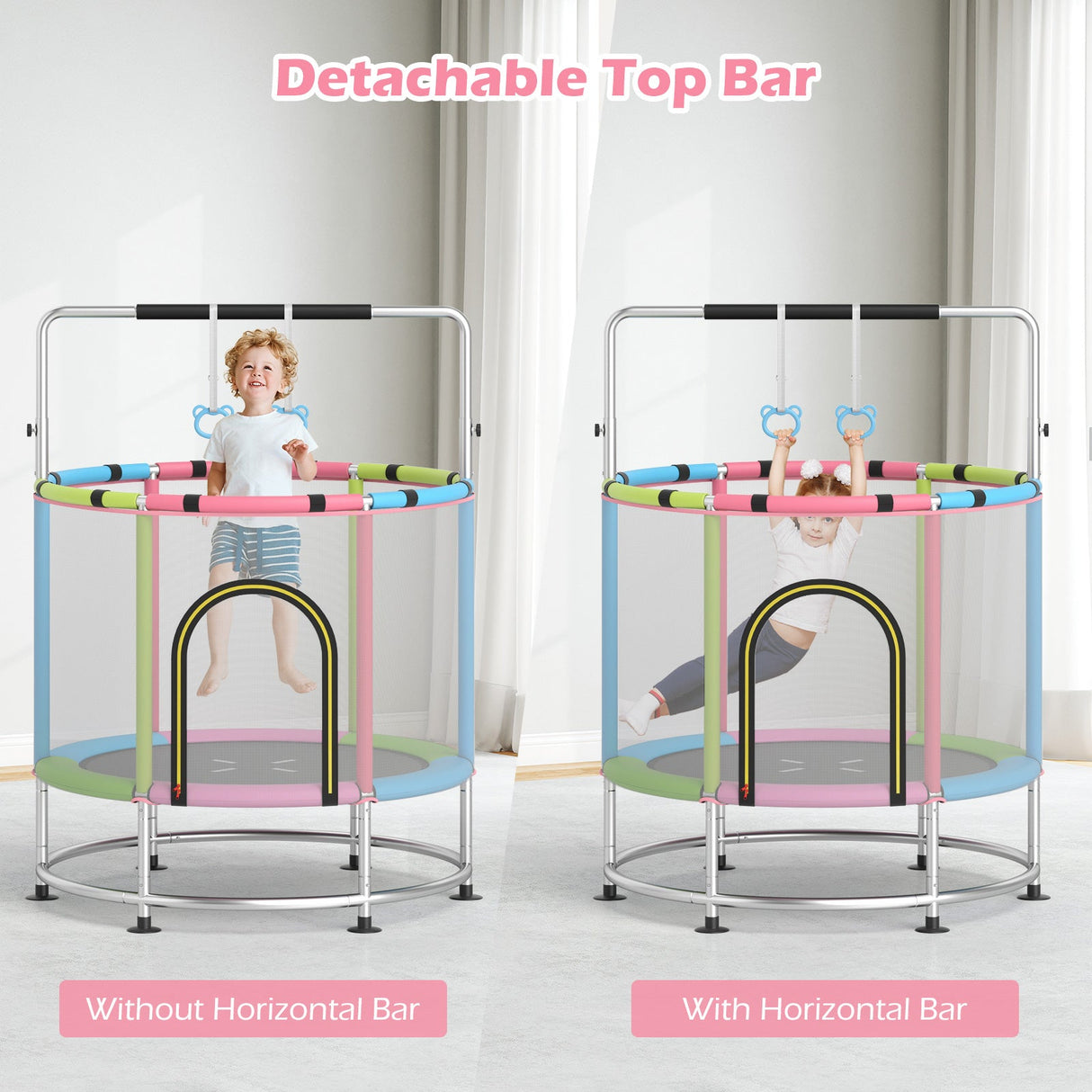 Trampolín infantil de 55" regalo para niños y niñas de 3 a 6 años