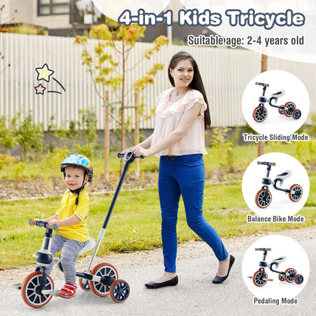 Triciclo 4 en 1 para niños
