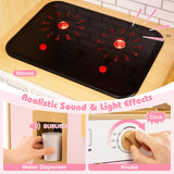 Cocina de juguete de madera para niños con luces y sonidos realistas