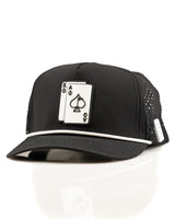 Ace/King Negro - Gorra perforada con cuerda