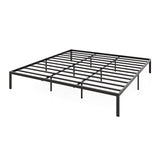 Estructura de cama metálica de tamaño individual/matrimonial/king, con listones de soporte resistentes y base de colchón