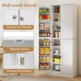 Alacena de cocina 65.5 pulgadas, mueble alto independiente tipo bufé