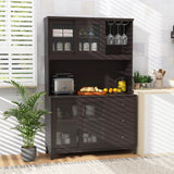 Mueble Alacena para Cocina con Luces LED y Enchufe