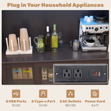 Mueble Alacena para Cocina con Luces LED y Enchufe