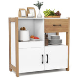 Armario de cocina con estante extraíble y 2 puertas - Blanco