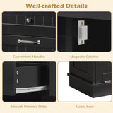 Kitchen Tilt Out Trash Cabinet with 2 Drawers and Adjustable Shelf