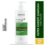 Vichy Dercos Anti-Dandruff Shampoo for Dry Hair - 390ml - Salicylic Acid, Hypoallergenic - Dandruff & Itchy Scalp Relief