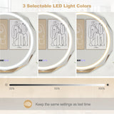 Espejo de baño LED antivaho con temperatura de 3 colores sin escalonamientos