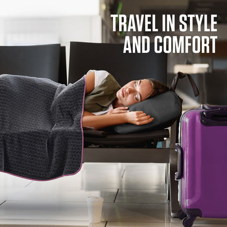 Manta y almohada de viaje