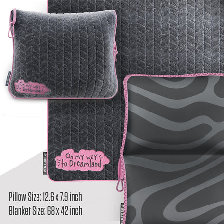 Manta y almohada de viaje